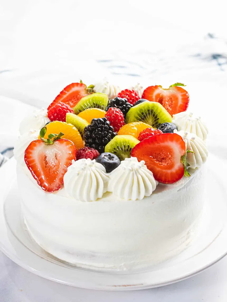 Cake with fruits